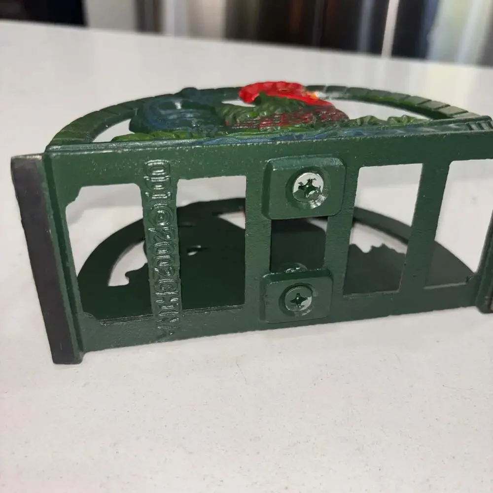 ODI 2002 Cast Iron Painted Rooster Napkin Holder